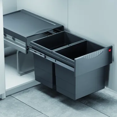 Vordingborg Indbygningsaffaldsspand "Space saving-Tandem 18/18"