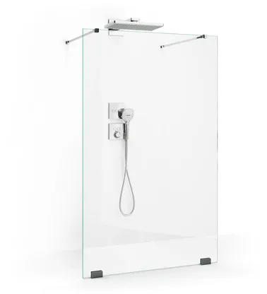 Vordingborg Grace walk in klar krom 120 CM