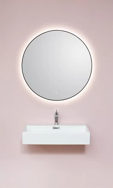 Vordingborg Toscana spejl sort Ø90 cm.